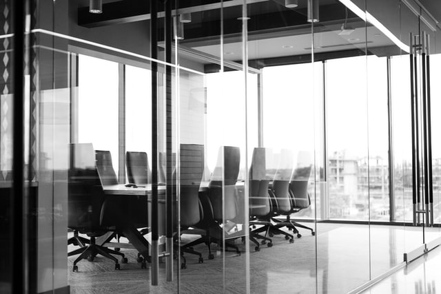 Black and White Boardroom