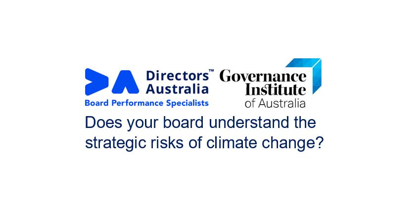Does your board understand the strategic risks of climate change?